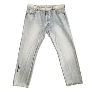Levis x McLaren Formula 1 Team 501 Light Wash Straight Leg Jeans Mens 40x32